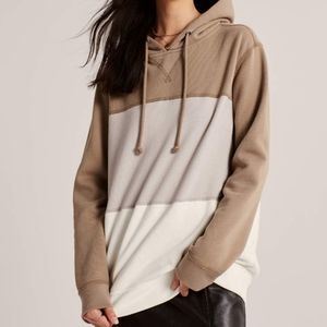 Abercrombie Boyfriend Colorblock Fleece Hoodie